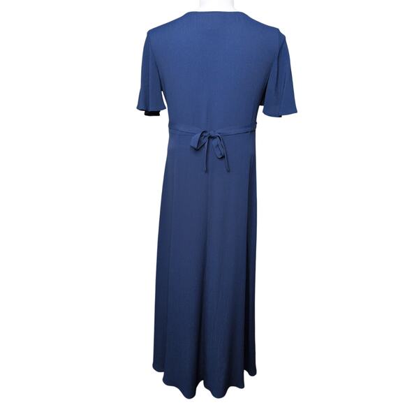 Vintage 90s Empire Waist Maxi Dress 12 Cottagecore Country Prairie Modest Demure - Picture 2 of 5